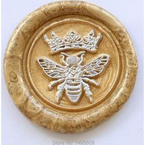 Bee Wax Seal Stamp with handle honey bee comb wax sealing stamp wedding invitation seal scrapbook decor