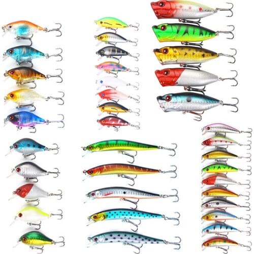 Lures Bait Hard Bait Is Hot for Sale 38 Pcs Set Combination Mino Little Fat Bopa Suit Bait Fishing Tackle
