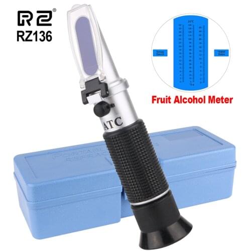 RZ Refractometer Fruit Alcohol Wine Meter Sugar Portable Auto Brix 0~32% Alcohol 0~26% Fruit Juice Wine Sugar Refractometer
