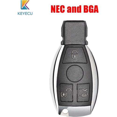 Keyecu Smart Key 3 Buttons 315MHz/433MHz for Mercedes Benz Auto Remote Key Support NEC And BGA 2000+ Year