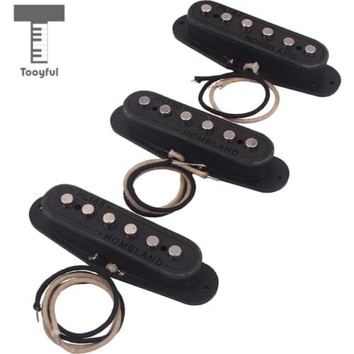 Tooyful 3Pcs SSS Pickup Humbucker Set Fit Strat Stratocaster ST Box Guitar Hand Wound Pickups Guitar Parts Accessory