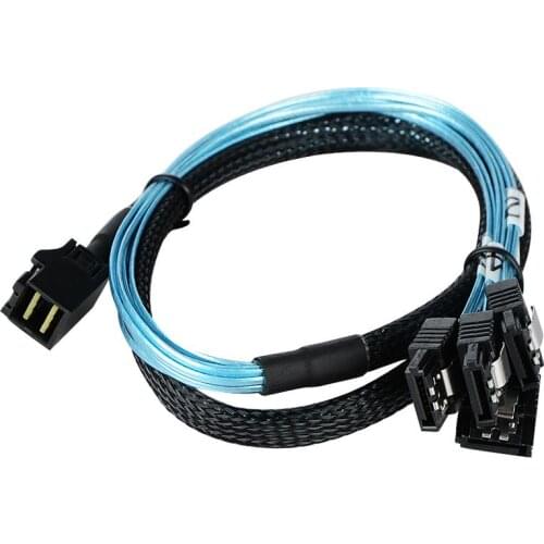 Internal HD Mini SAS (SFF-8643 Host) to 4 SATA (Target) Cable Hard Drive Cable