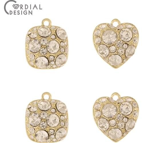 Cordial Design 50Pcs Jewelry Accessories/Rhinestone Earrings Pendants/Geometry Shape/Hand Made/Jewelry Finding & Components