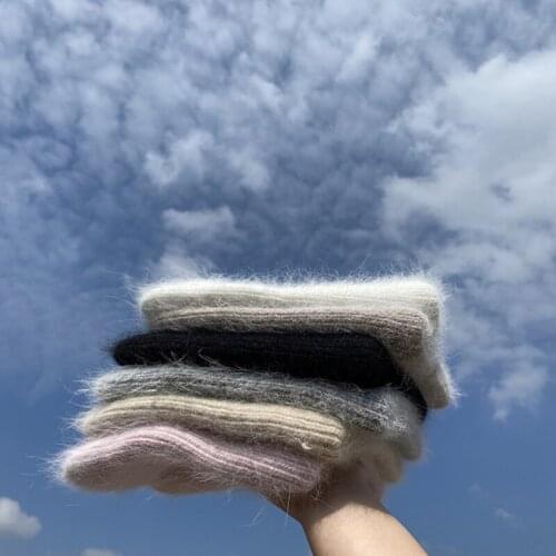 Winter Hat Angora Rabbith Keep Warm Knitting Cat Ear Cute Leisure Lady Beanies Cap Men Women Cool Hat 2021