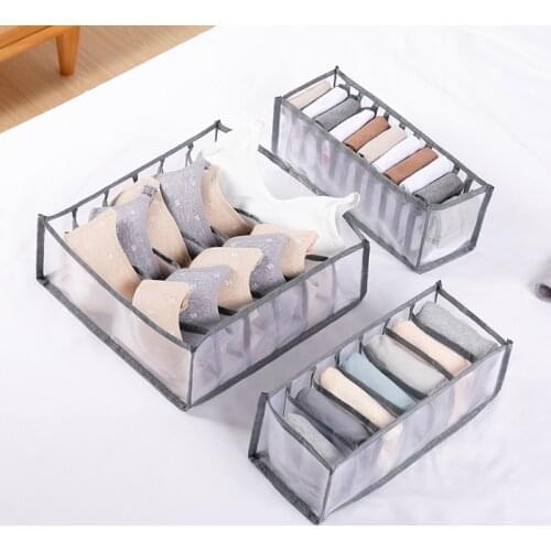 1/3pcs Underwear Bra Organizer Storage Box Dormitory Drawer Closet Organizers Boxes For Folding Ties Socks Shorts Organizer