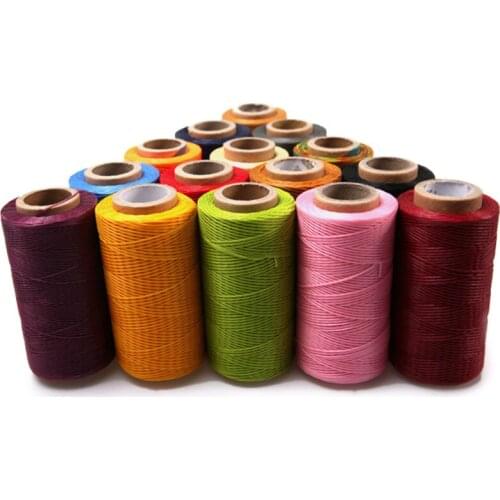 1pcs 150D/0.8mm 160m Leather Waxed Thread Cord Handmade DIY Leather Flat Waxed Sewing Line Fiber Thread Knitted Home Accessories