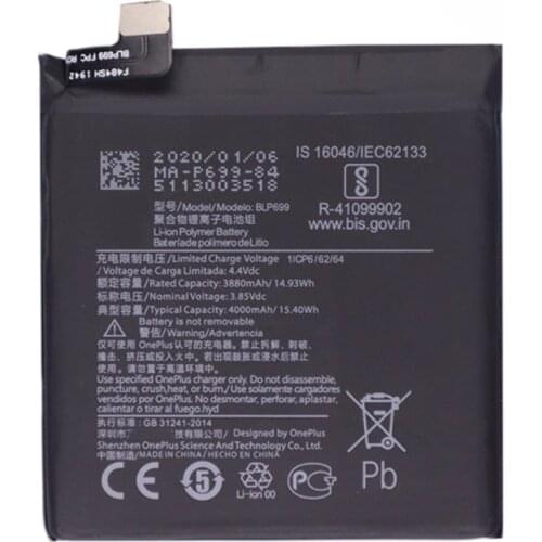 1x Replacement Battery 4000mAh BLP699 For OnePlus 7Pro 7 Pro 7 Plus 7Plus Cell Phone Battery + Repair Tools kit