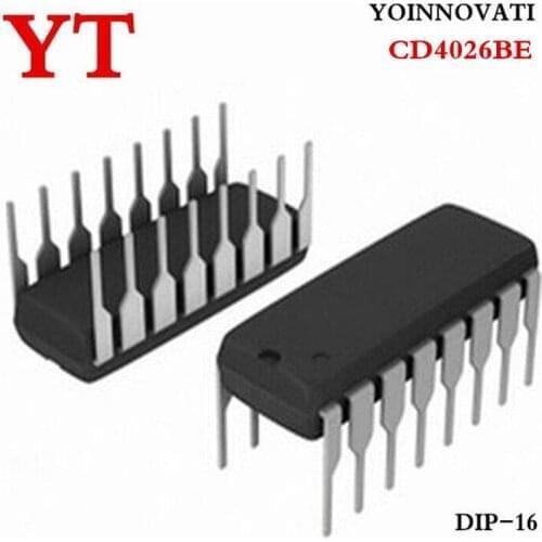 100pcs/lot CD4026BE CD4026 4026 IC COUNTER/DIVIDR DECADE 16-DIP Best quality