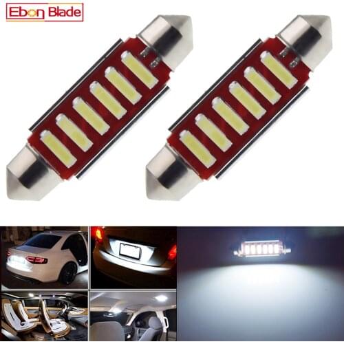 2 x Festoon 38mm 39mm LED Bulb C5W C10W Super Bright 7020 SMD Canbus Auto Interior Dome Map License Palte Lamp Car Styling Light