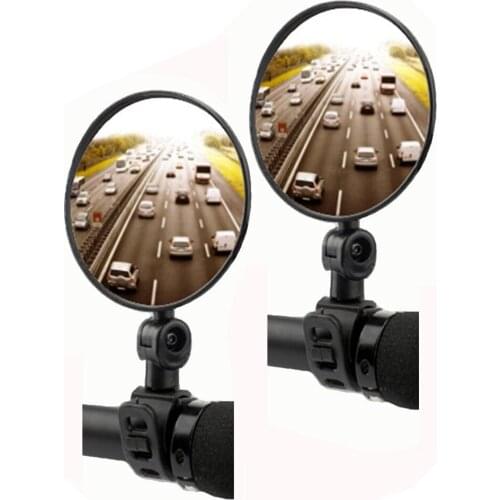 2PCS Bicycle Handlebar Mirror Travel Portable Riding Durable MTB Supplies Outdoor 360-Degree Equipment Bike Rearview Mirrors