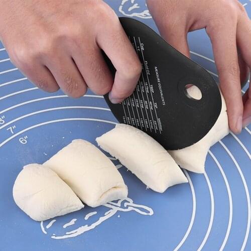 2pc Silicone Scraper Blade Non-stick Silicone Dough Cut Silicone Scraper Scraper Cut Cake Pastry Cutter Baking Kitchen Tools