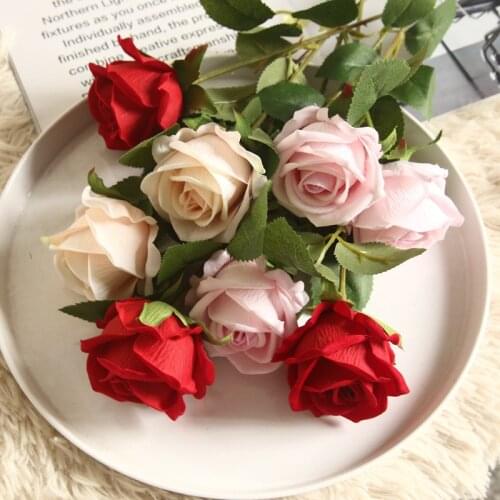 50 CM Silk Foam Roses Artificial Flowers For Wedding Party Decoretion Artificial Rose Flower Bouquet High Quality For Home Decor