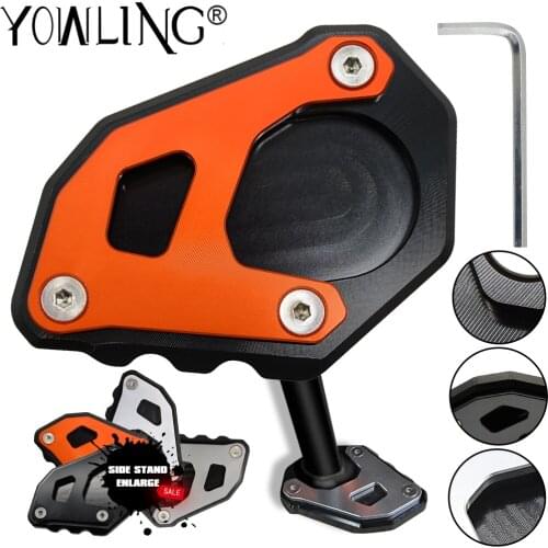 Motorcycle Accessories CNC Aluminum For 390 Adventure ADV. 2020 2021 Side Stand Enlarge Kickstand Sidestand Extension Plate Pad