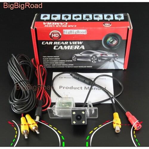 BigBigRoad For Volkswagen Touran Sharan Tiguan L Passat B6 Sedan Passat B7 Polo Car Intelligent Dynamic Track Rear View Camera