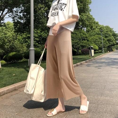 Wide Leg Maternity Pants For Pregnant Woman New Pregnancy Casual Pants Female High Waist Straight Trousers Maternity Clothing