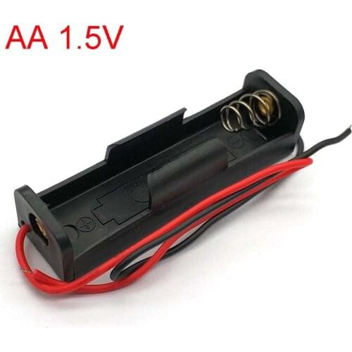 AA Size Power Battery Storage Case Plastic Box Holder With Leads DEC14