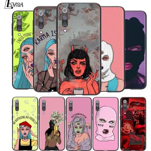 Sexy Lips Hot GSoft TPU For Xiaomi Mi 11i 11 10T 10 9T 9 A3 8 Lite CC9 SE Note10 Lite Ultra Pro Black Phone Case