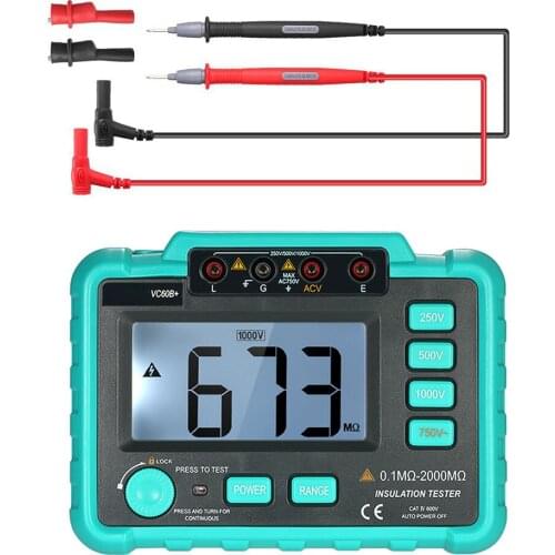 Digital Multimeter Measuring Instrument Digital Insulation Resistance Tester Electrical Instrumentation Megger VC60B