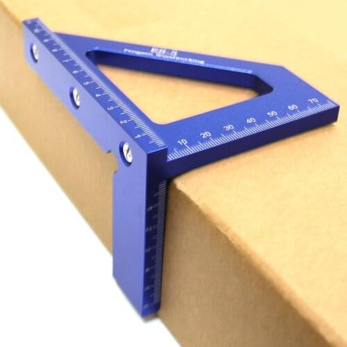 Woodworking Square Protractor Miter Triangle Ruler 45 Degree 90 Degree Metric Gauge Layout Measuring Tool Carpenter Ruler