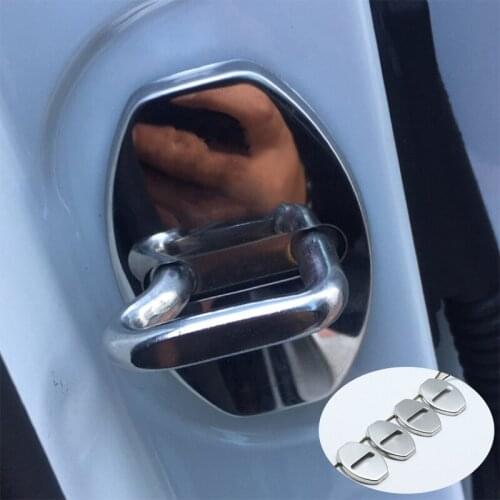 For Audi A5 S5 2008-2018 Car Styling excellent Stainless Steel Door Lock Buckle Protective Cover Auto Case