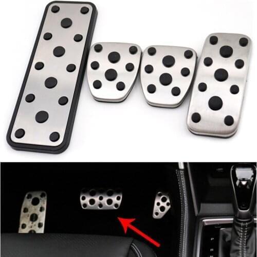 4Pcs/Set MT Car Foot Gas Brake Clutch Pedals Cover Kits For Subaru Legacy Outback XV Impreza Forester LHD Only