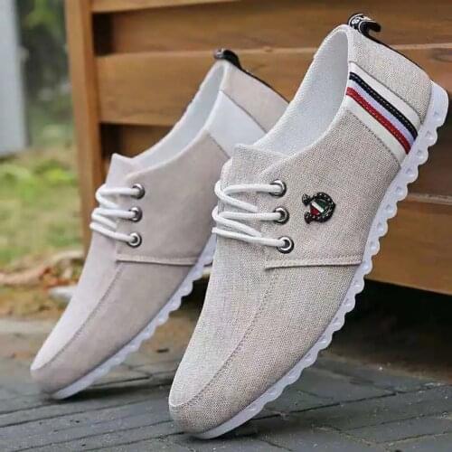 Summer Breathable Driving Shoes Mens Canvas Moccasin Shoes Flat Light Casual Shoes British Lazy Shoes Mens Sports Shoes 2021