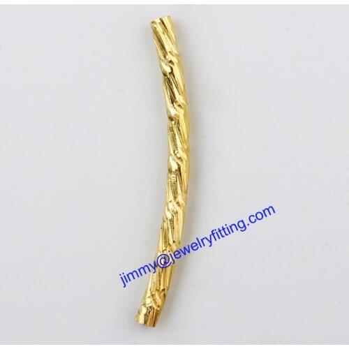 Jewelry findings metal tube beads spacer beads Carved tube Beads for jewelry making diy 1.5*20*0.25mm