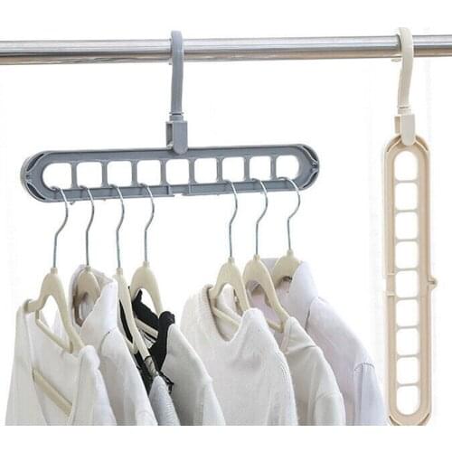 Multi-function Plastic Scarf Clothes Hangers Clothes Drying Rack Multi Port Support Circle Clothes Hanger Storage Racks