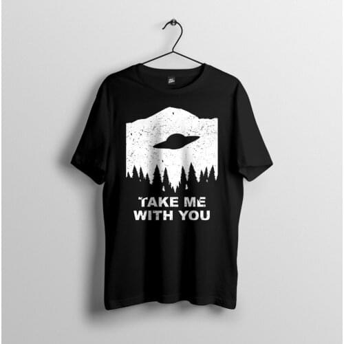 Ufo - Take Me with You, Alien, Inspired Design - Men 2019 New Brand Sales Cotton Short Sleeve Military T Shirts