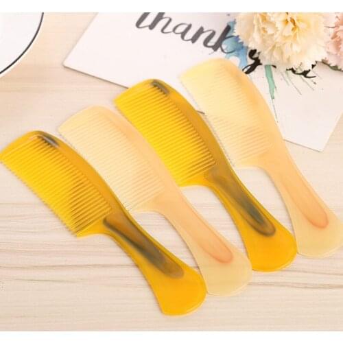 New hand-made plastic ox tendon comb fold continuous comb gifts Department Store straight hair comb middle teeth comb wholesale