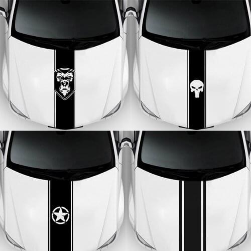 NEW WRC Stripe Car Sticker Reflective Decoration For Car Heard Decals Stickers Car-Styling Exterior Decoration Accessories