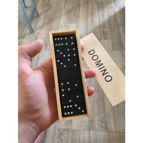 28 Pcs/Set Wooden Domino Blocks Board Game Travel Funny Table Game Domino Toys For Kid Children Educational Toys Domino Blocks