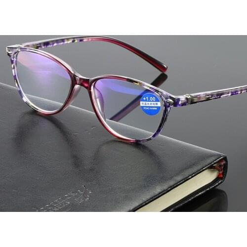Spring Leg Printing Reading Glasses Anti-blue Light Fashion High Definition Women Glasses Diopter +1.0 1.5 2.0 2.5 3.0 3.5 4.0