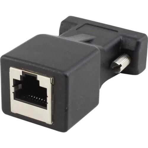 Practical Ethernet VGA Male Female To RJ45 15 Pin Network Adapter Connector LAN Extender High Performance
