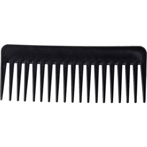 Professionl 19 Teeth Wide Tooth Comb Black Plastic Heat-resistant Large Wide Tooth Comb Salon Styling Tool
