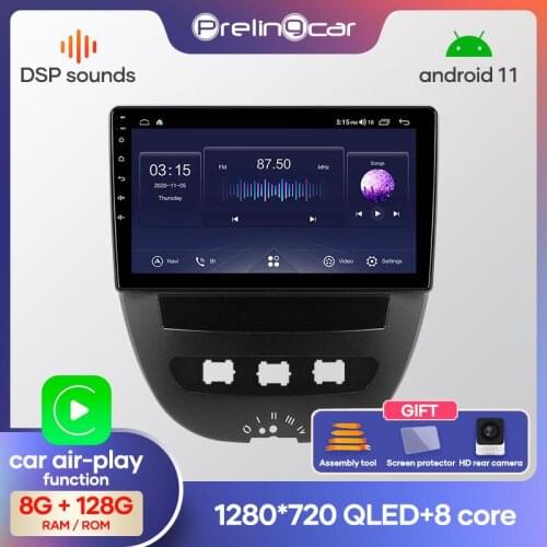 Android 10.0 System Car IPS Touch Screen Stereo For Peuget 107 Toyota Aygo Citroen C1 2005-2013 years Stereo