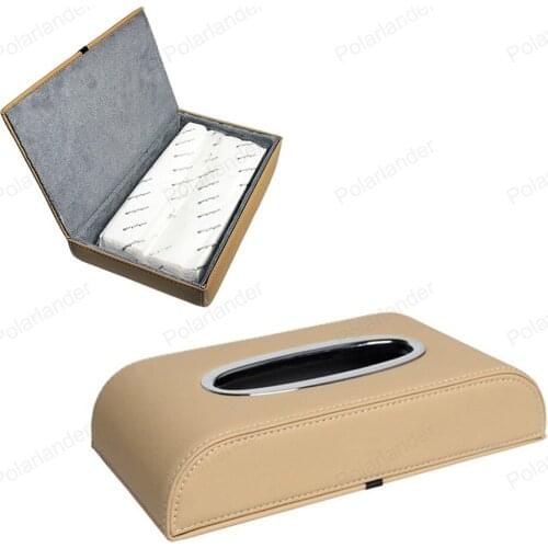 Stylish Elegant Durable 5 Colors Car Tissue Box Leather Home Office Paper Towel Holder for A/udi A4L A3 A6L A8 Q3 Q5 Q7