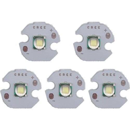 5PCS CREE XML XM-L T6 LED U2 10W WHITE High Power LED Emitter Diode with 12mm 14mm 16mm 20mm PCB for DIY