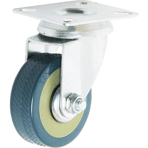 2-4 inch Universal Mute casters with brake gray Heavy Duty 50mm 360 Degree PVC Swivel Castor Office Chair Furniture Wheels