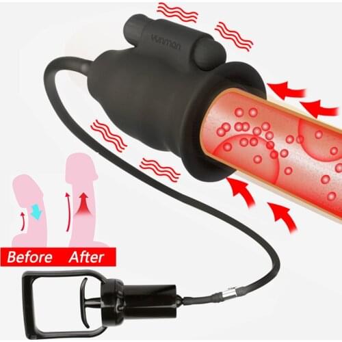 Glans Vacuum Pump Male Penis Vibration Masturbator Glans Stimulation Delayed Ejaculation Enlargement Thickening ExercisesTrainer