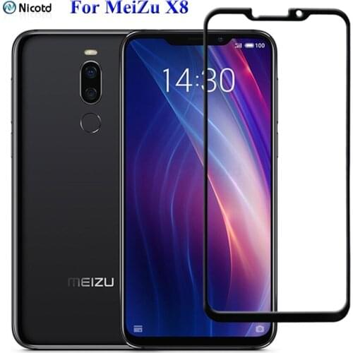 1-3Pcs Full Glue Tempered Glass For Meizu X8 Screen Protector On For Meizu X 8 Full Cover Protective Glass For Meizu X8 6.2 inch