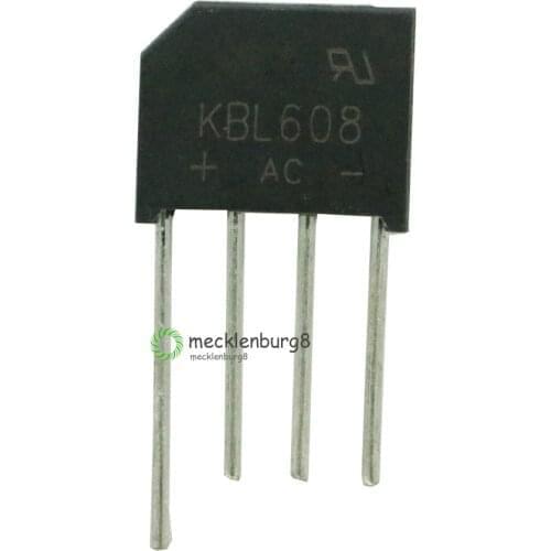 10 pieces. KBL608 800 V 6A diode bridge rectifier single phase bridge rectifier KBL-608 new arrival