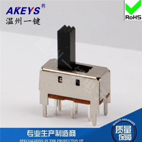 10pcs SS-22H09 (2P2T) handle height 9mm 2-speed toggle switch 4 fixed feet 6 feet vertical