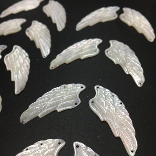 13x33MM 100% Natural Pearl Mother Shell Wing Feathers Earring Charms Necklace Pendants DIY Jewelry Making Accessories Findings