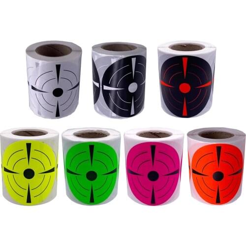 200pc 3in Shooting Target Stickers Roll, Fluorescent Round Adhesive Targets