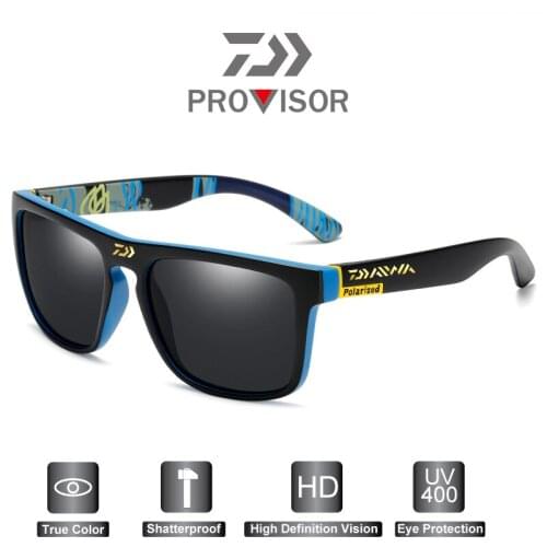2020 Daiwa Fashion Mens Anti-UV Fishing Sunglasses Outdoor Polarized Cycling Sunglasses Retro Sports Polarized Sunglasses UV400