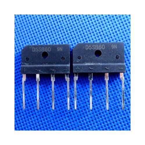 5pcs Rectifier Bridge Rectifier Bridge D5SBA60 D5SB60 Flat Bridge (5A 600V)