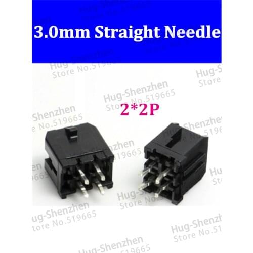 5557 Wholesale 100pcs 3.0mm 2*2p car power connector molex 43045 - 0412 straight needle connector