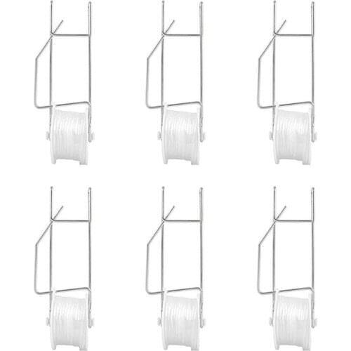 6pcs 6pcs Planting Tomato Hooks Twine Roller Greenhouse Vegetable Support Clips Twine Roller Spool Greenhouse Garden Supplies