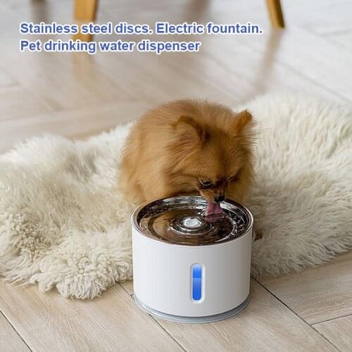 Automatic Pet Cat Water Fountain LED Light Drinking Fountain Ultra Quiet 2.4L Waterer Water Feeder Convenience Pet Supplies